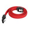 Nylons Braideds SATAIII Cable 50cm Color Matcheds Secure Lock Clip Low Profile Connectors For PC Components