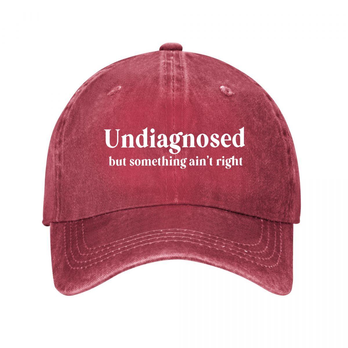 Vintage Cotton Baseball Cap Undiagnosed Slogan Washed Baseball Cap Adjustable