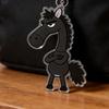 2Pcs Arm-Crossing Horse Keychain Acrylic Bag Charm Pendant Year of Horse 2026 Scratch-Resistant Key Ring Backpacks Accessories