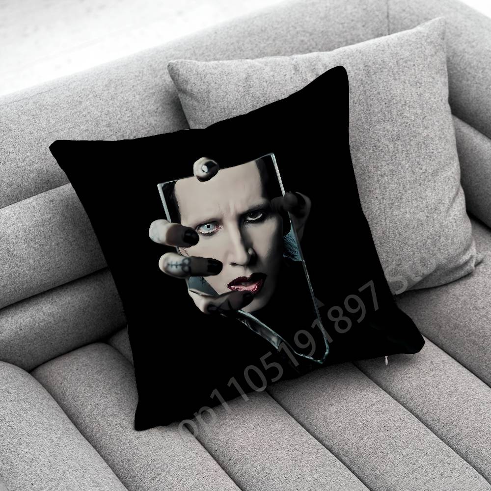 M-Marilyn M-Manson Antichrist Superstar Povlak na polštář Pro 50x50cm 30x30cm 45x45cm 40x40cm Čtvercový povlak na polštář