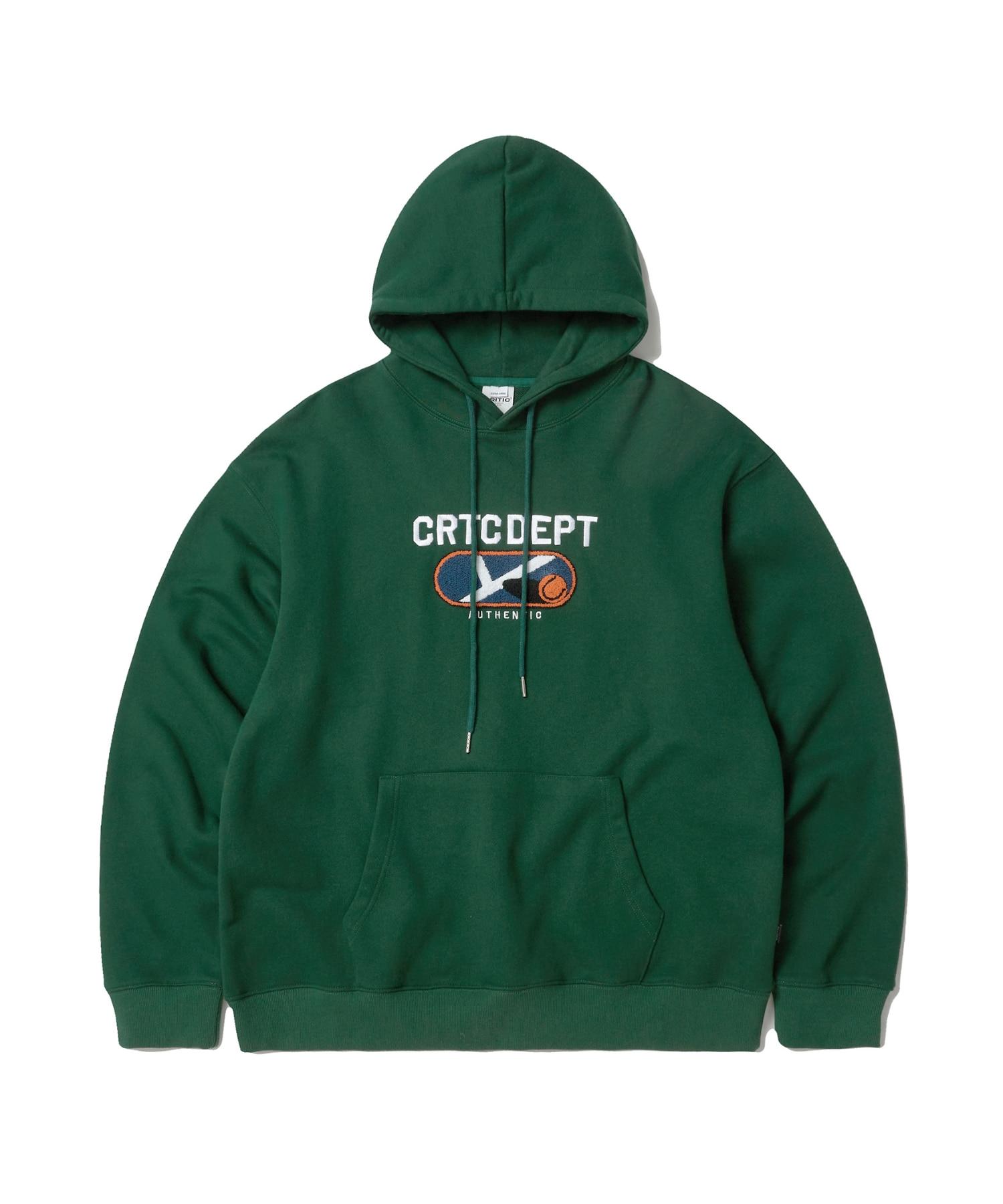 Critic Boucle Logo Hoodie Dark Green M/Free