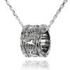Leilani Hawaiian Jewelry Turtle Honu (Sea Turtle) Relief Tube Pendant Necklace In Sterling Silver (50cm Rope Chain Included)