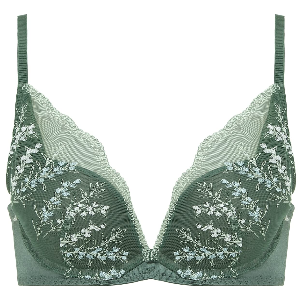 

Dreamy Bra Бюстгальтер с глубоким V-вырезом Садовое кружево M010 F75 [Amostyle Triumph] (Стиль живописи) Женский (зеленый)