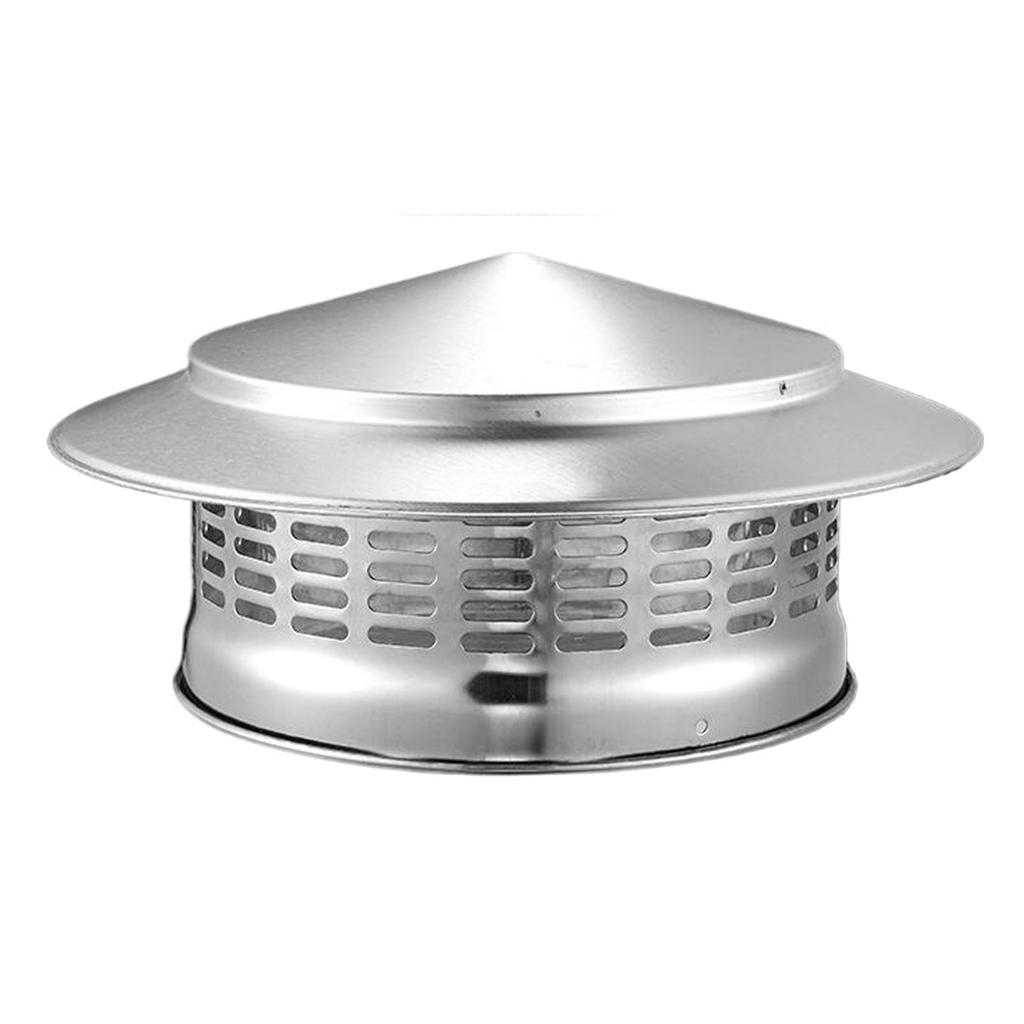 Umbrella shaped cap, stainless steel cover, roof, cylindrical PVC pipe, flue, rainproof cover, ventilation cap