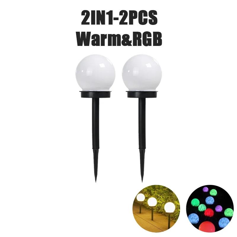6PCS LED Solar Lawn Light Spherical Energy Saving Waterproof Simple Atmosphere Lighting Outdoor Garden Lawn Street Garden Lights