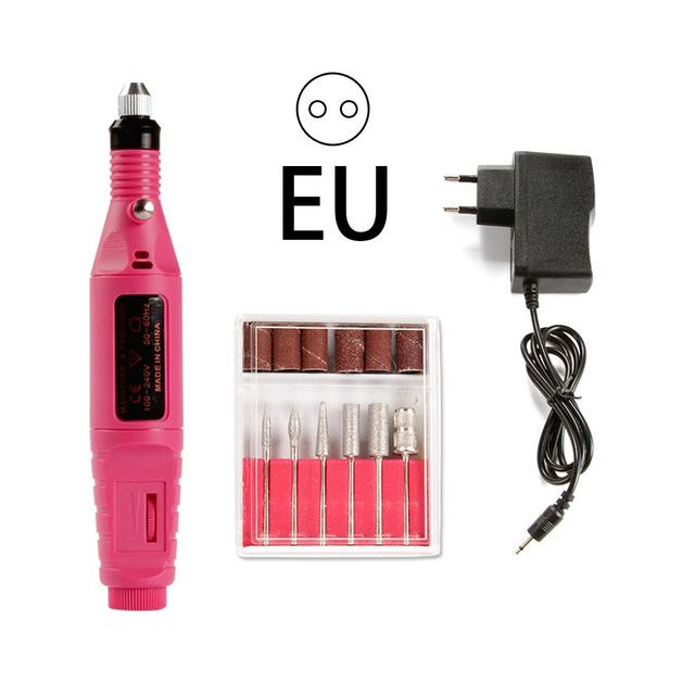 מכונת מניקור חשמלית מקדחי ציפורניים סט חותך טחנת קרמיקה כלי חותכי ג'ל שיוף אמנות ציפורניים