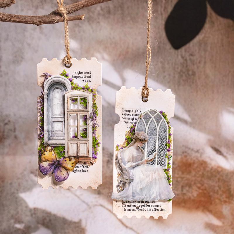 Beautiful Day Retro Window & Door Journal Stickers: Old Courtyard Series for Collage & Decoration