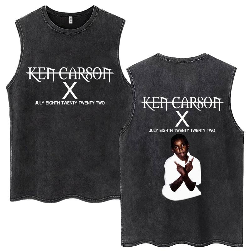 Ken Carson A Great Chaos Wash tílka pro muže a ženy módní trička bavlněné nadměrné gotické tričko bez rukávů s opiem