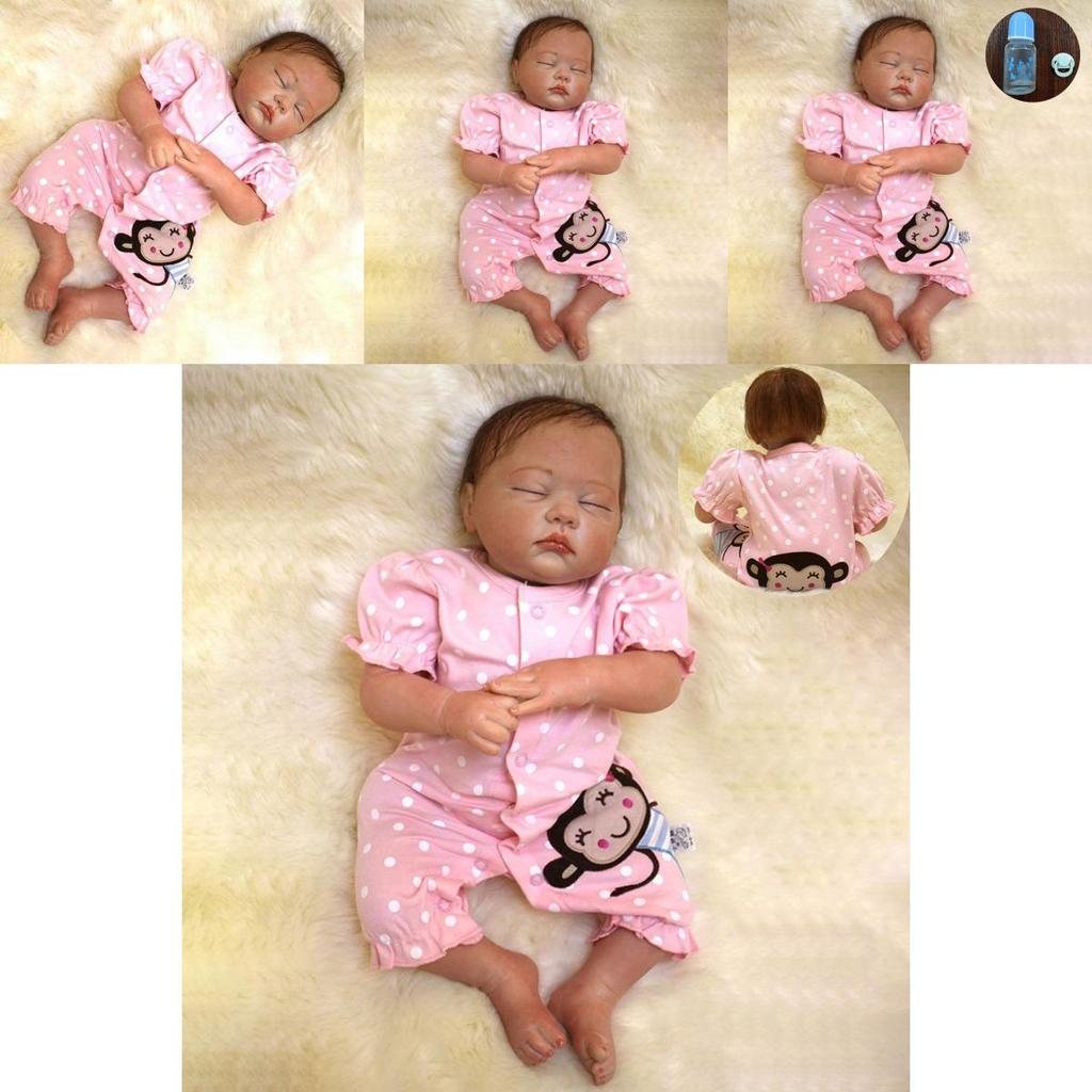 Realistic 18" Reborn Doll Baby With Soft Silicone Body Perfect For Kids Gifts