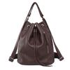 New Casual Retro Women's Backpack with Drawstring Design and Loose Fit, Large Capacity Commuting Bag for Women