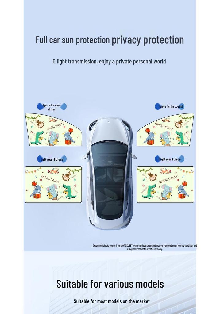 Sedan Window Sunshade - Heat Insulation & Privacy Curtain for Car Interior