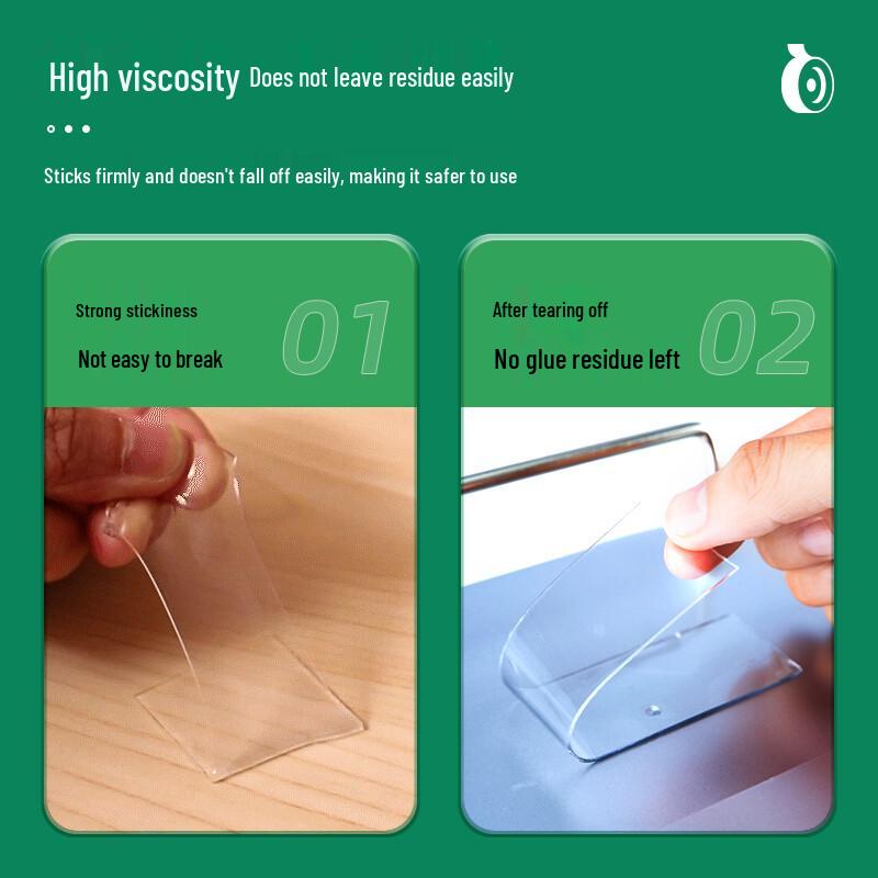 Deli Reusable Nano Double-Sided Transparent Tape