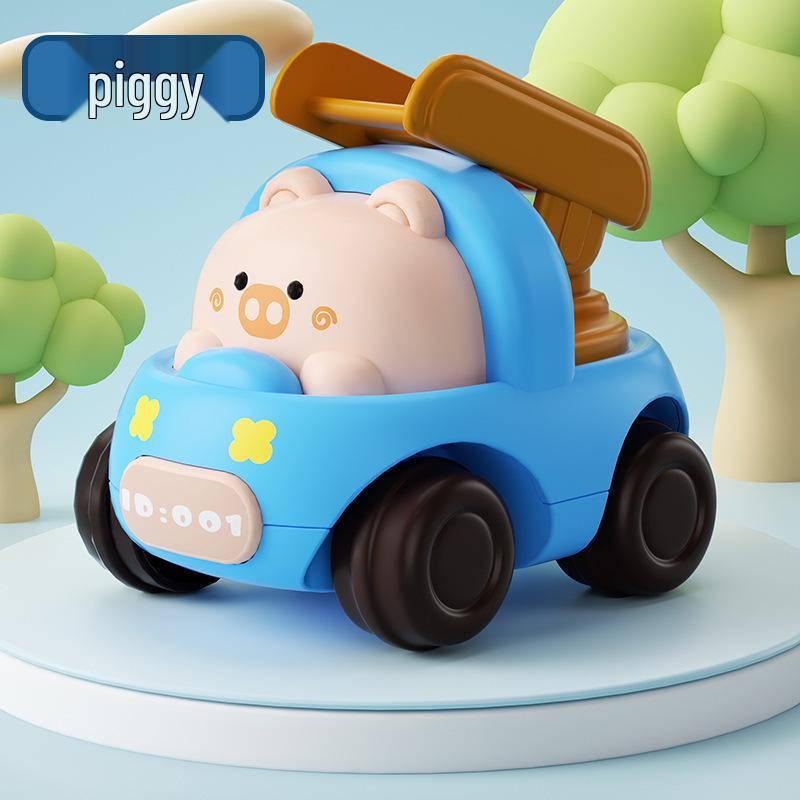 Cute Cartoon Animal Construction Vehicle Toy - Educational Gift for Boys & Girls