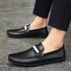 Fashion Men Leather Casual Slip-On Breathable Driving Shoes Men's Casual Leather Shoes Breathable Comfortable Men's Shoes