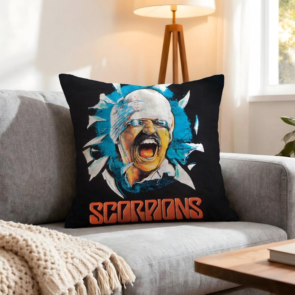 Band Scorpions Cushion Cover 1Pcs Decorative Covers Soft Cushion Case For Sofa Couch Decor 40X40 45X45 Pillowcases