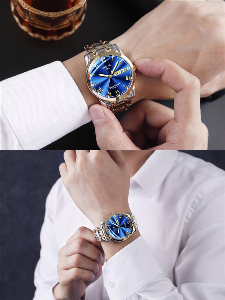 Swiss Men's Waterproof Quartz Watch: Elegant Automatic Movement, Slim Design