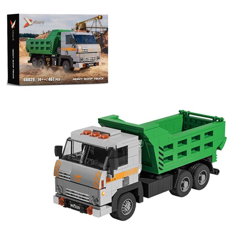 467PCS Cargo Truck Building Blocks Mud Sand Transport Truck Model Bricks Desktop Decoration Diy Toys For Kids Holiday Gifts