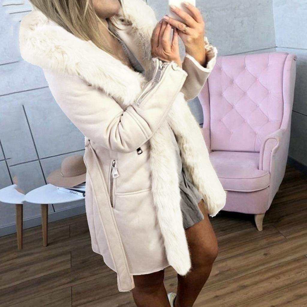 Woman Long Wool Coat Elegant Blend Coats Slim Female  Coat Outerwear Jacket