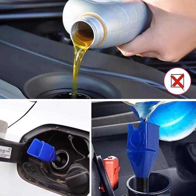 1/3Pcs Motorcycle Refueling Funnel Telescopic Car Engine Oil Gasoline Filter Transfer Foldable Plastic Funnels Auto Accessories