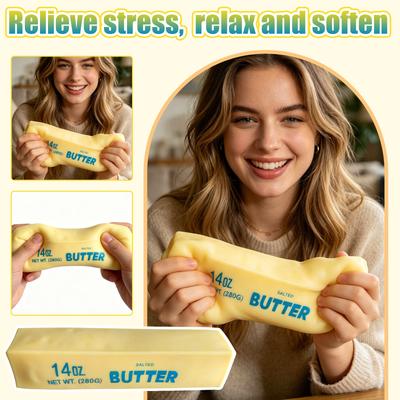 Butter-Stab-Spielzeug 10 oz 24 cm Weich Stressabbau Kneten Simulation Neuheit Dekorativer Spielgegenstand für Schreibtisch Zuhause Büro