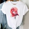 (Asian Size) Watercolor Cute T Shirt Clothing Lady O-neck Short Sleeve T-shirts Printed Female Top Casual Fashion Women Graphic Tee