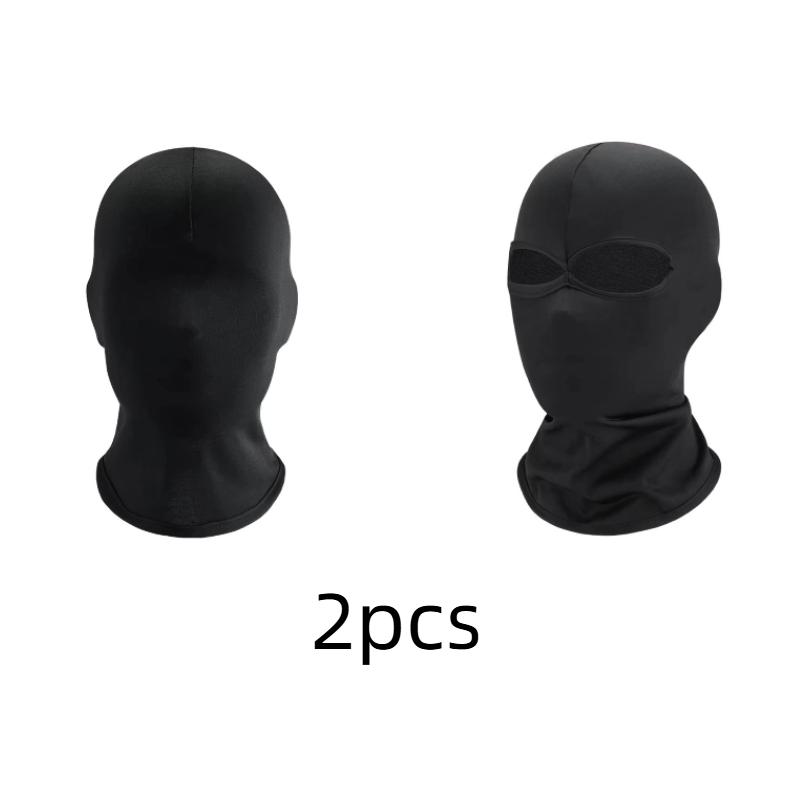 Black Full Face Cover Hat Balaclava Army Tactical CS Cycling Motorcycle Hats Summer Sun UV Protection Scarf Outdoor Sport Mask