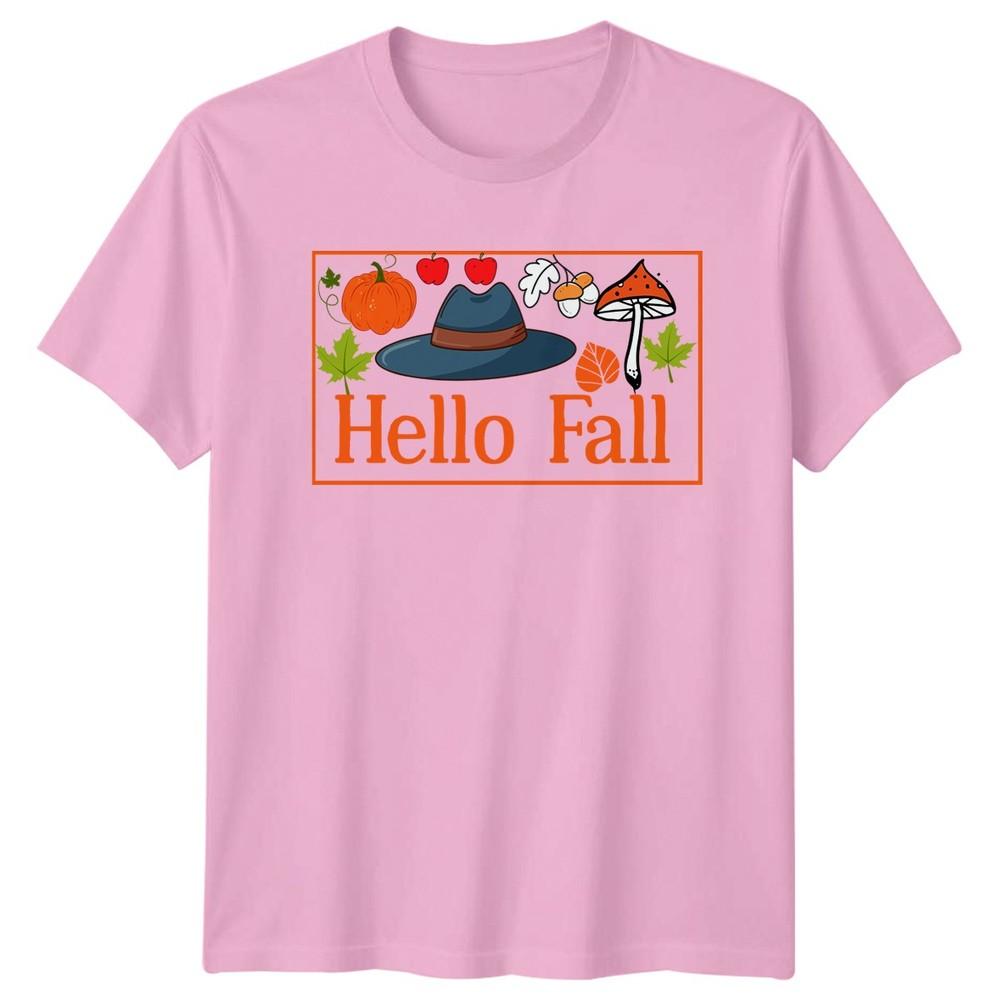 Hello Fall TShirt Autumnal Harvest Seasonal Apparel