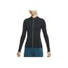 Nike Solid Color Slim Fit Zip Jacket Women Jackets Black DD5534-010