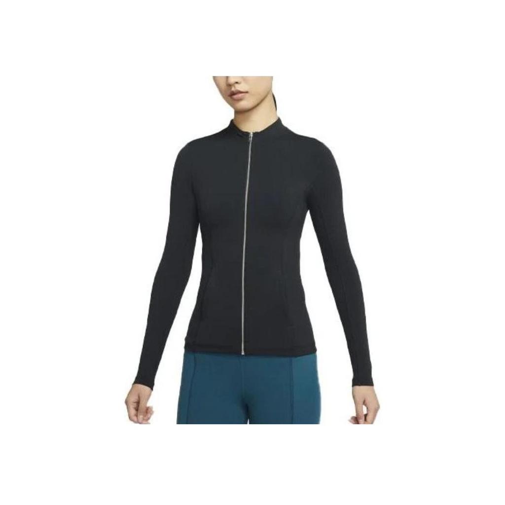Nike Solid Color Slim Fit Zip Jacket Women Jackets Black DD5534-010