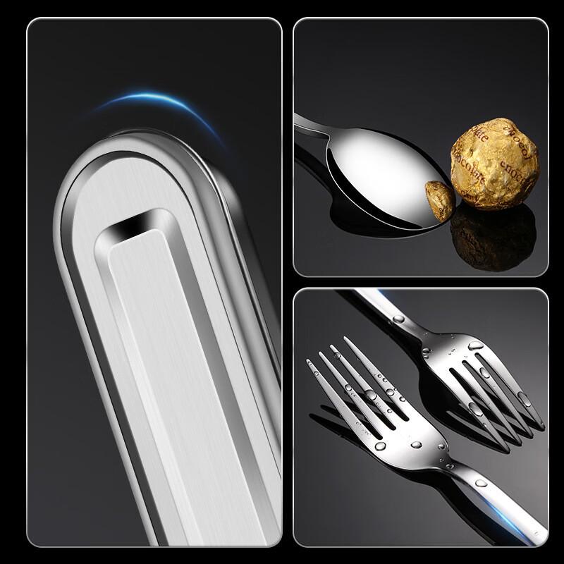 ZISIZ 3-Piece Stainless Steel Travel Cutlery Set
