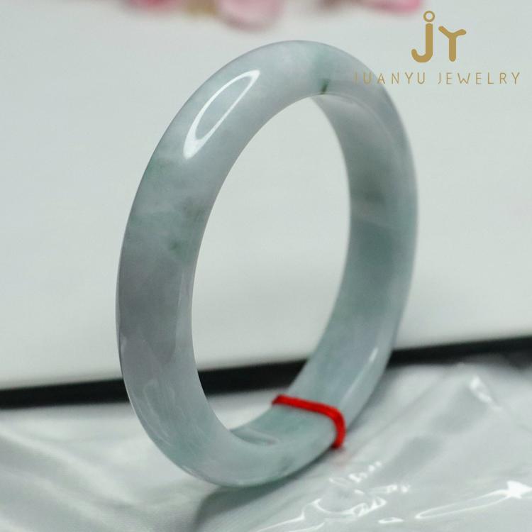 Juanyu Natural Jade Bangles for Women Myanmar Jade Bangles Handcarved Jadeite Bangles