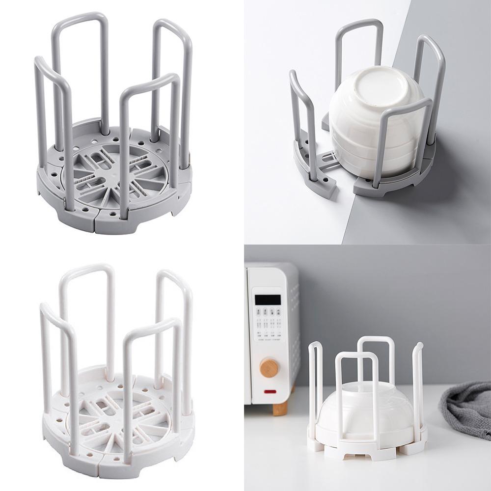 Retractable Desktop Bowl Holder Removable Dishes Storage Rack Durable Bowl Storage Shelves Drain Cup Shelf for Kitchen