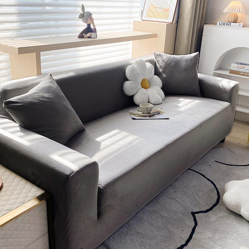 Stretch Fleece Sofa Cover All-Inclusive Non-Slip Sofa Back Cover Cloth Seat Cover Four Seasons Universal