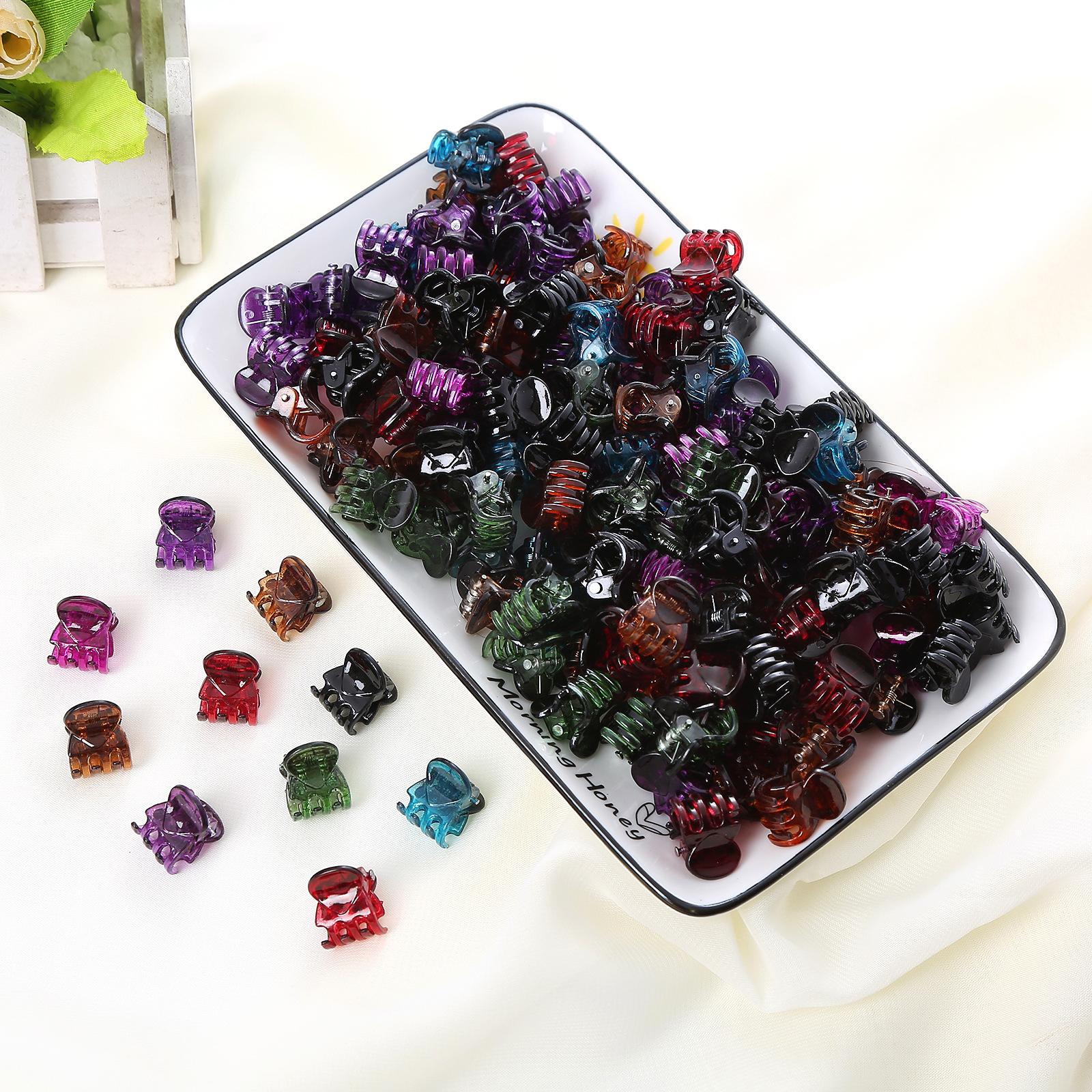 

10/20Pcs/Set Plastic Small Size Hair Claw Girls Cute Mini Hair Clips Hair Accessories Transparent Claw Clip Kids Headwear Gift 10pcs