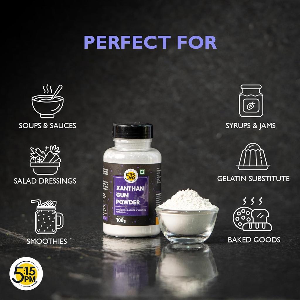 5:15PM Xanthan Gum Pulver 100 g Lebensmittelverdickungsmittel Zum Kochen Backen Aloe Gel Emulgator Stabilisator Leicht löslich
