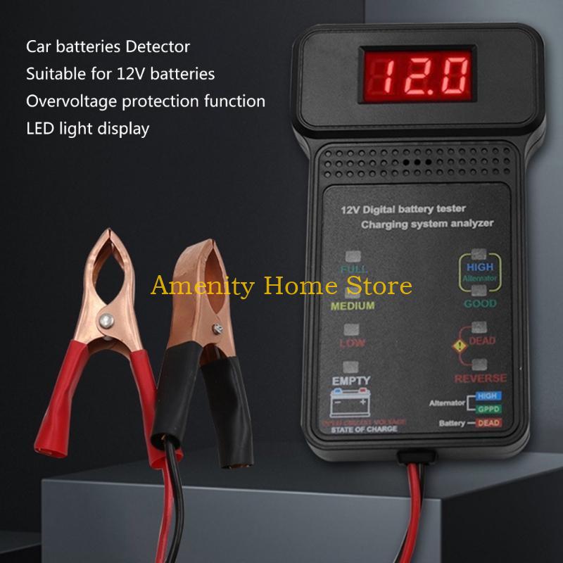F26C Automotive- 12V Car Battery Tester Measurement Tools Charging System Analyser