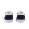 Emporio Armani EA7 Leather Low-Top Sneakers With Eagle Logo Unisex Sneakers Navy-Blue 7X000405AF19826MZ069