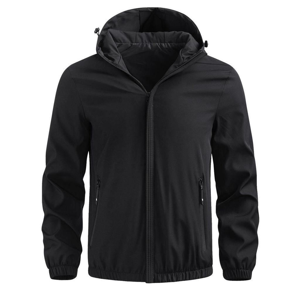 Giacca Casual Sottile da Uomo con Cappuccio, Antivento da Esterno, Abbigliamento da Uomo per Primavera e Autunno
