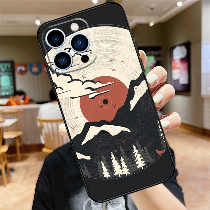 Vinyl-Schallplatte Retro-Hülle Für iPhone 17 16 15 14 13 12 11 Pro Max Mini Plus 16e 17 Air Bumper Hülle Zubehör
