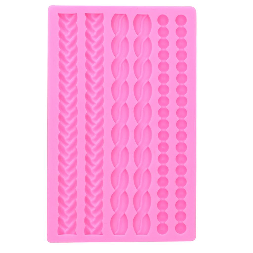 3 Dimensional Silicone Mold Woven Rope Pearl Shape Cake Mold Kitchen   Baking Mold