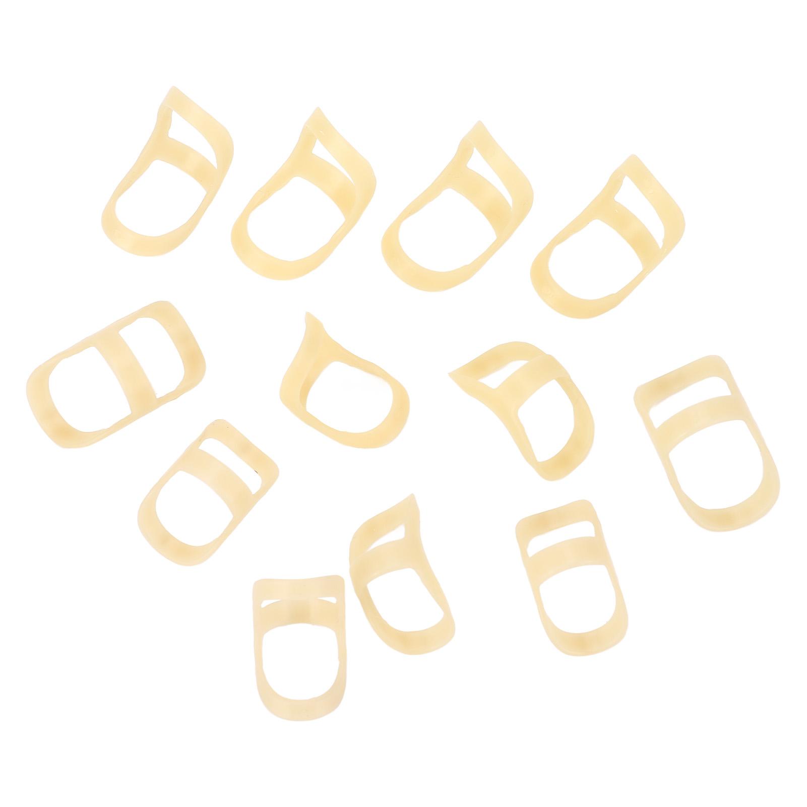 

12pcs Oval Finger Support Splint 6 Sizes Trigger Finger Straightener Brace for Mallet Arthritic