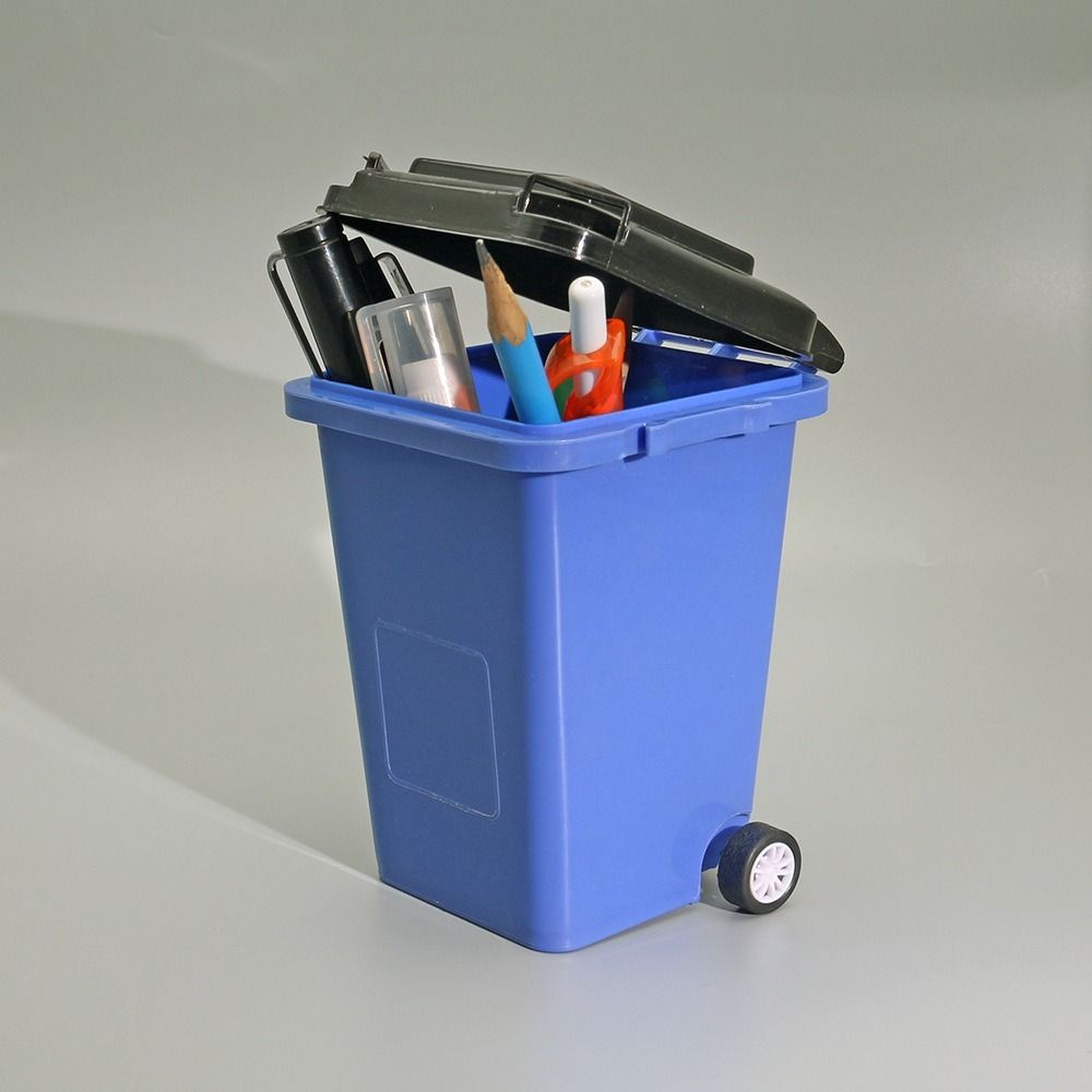 Creative Pen Container Roller Type Office Supplies New Office Desk Trash Bin