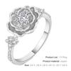 Bague Femme Fleur Tridimensionnelle Zircone Cubique Bijoux Floral Style Ins Bague de Doigt