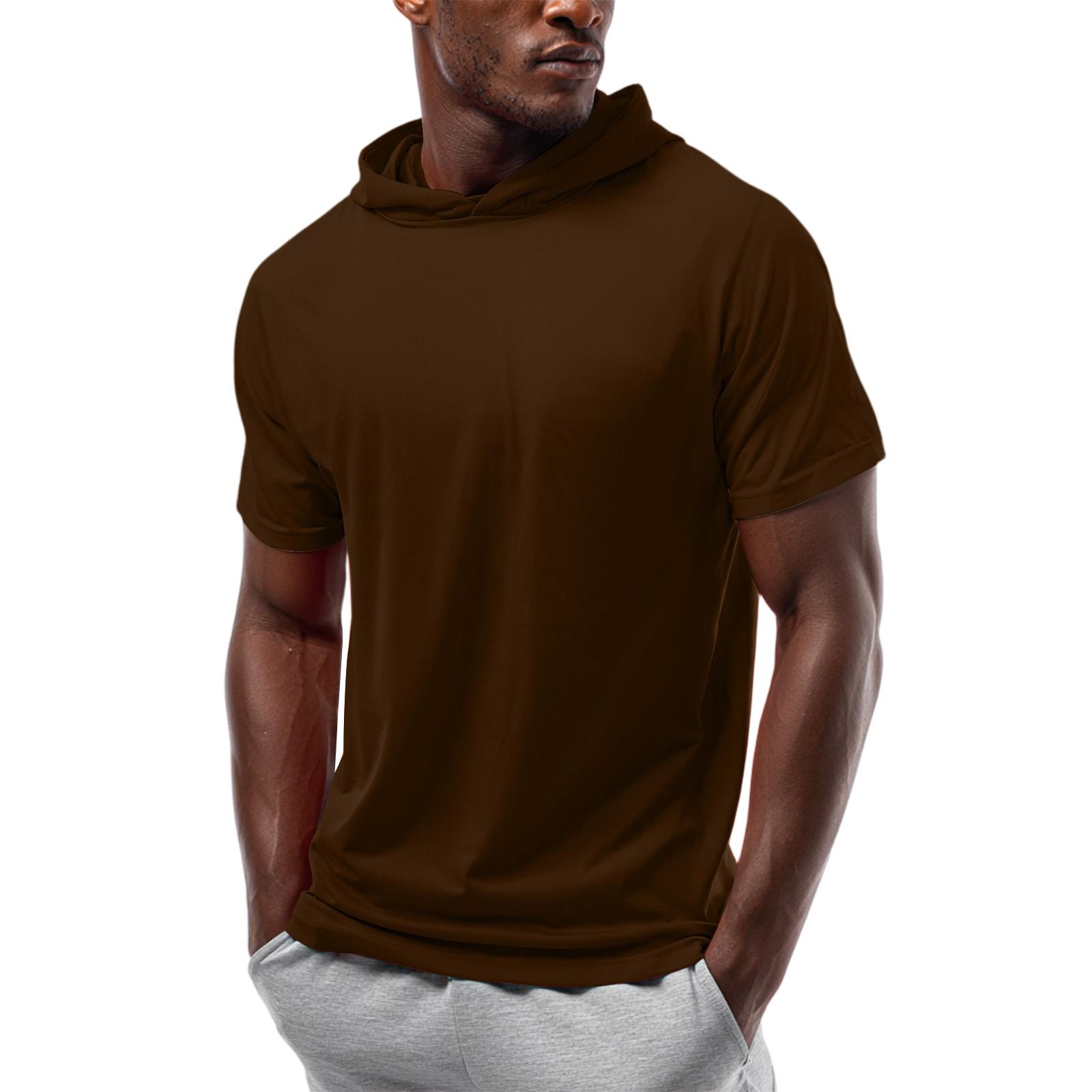 Мужская футболка с капюшоном с короткими рукавами и прямыми плечами L 1824₽