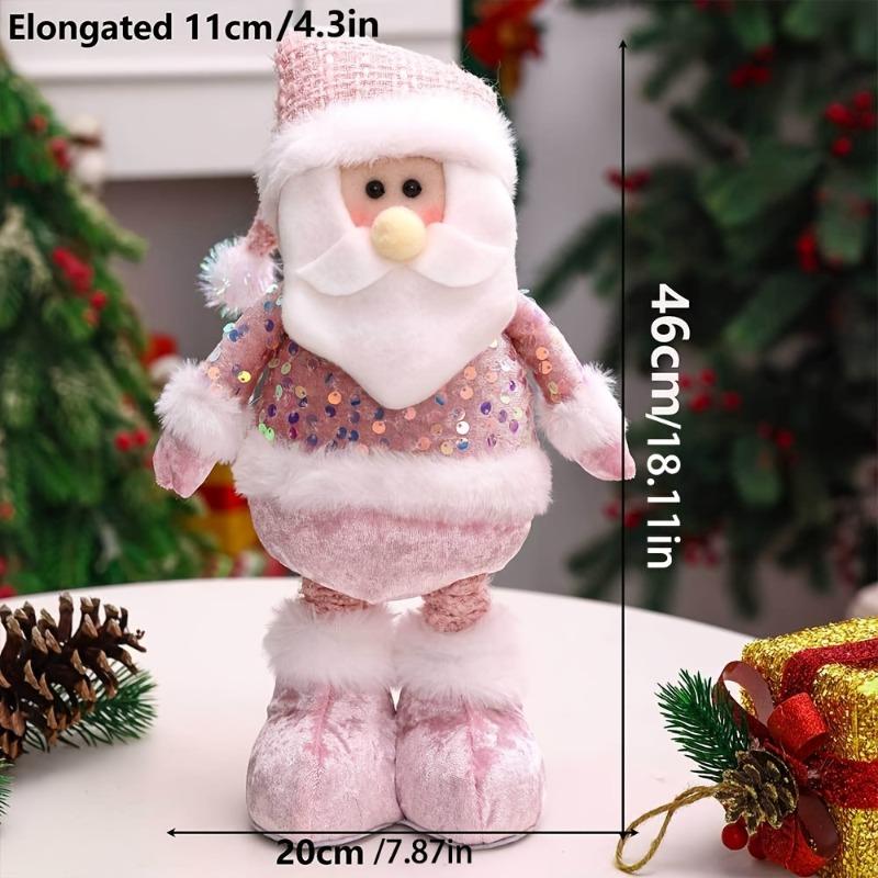 

Retractable Christmas Knitted Moose Doll - 1PC No-Electricity Collectible Decor for Ages 14 & Up