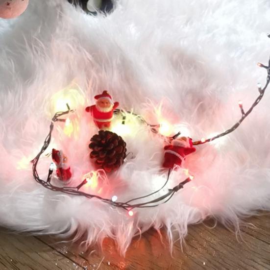 Рождественский круглый плюшевый коврик-юбка для елки, украшение для вечеринки, рождественский орнамент