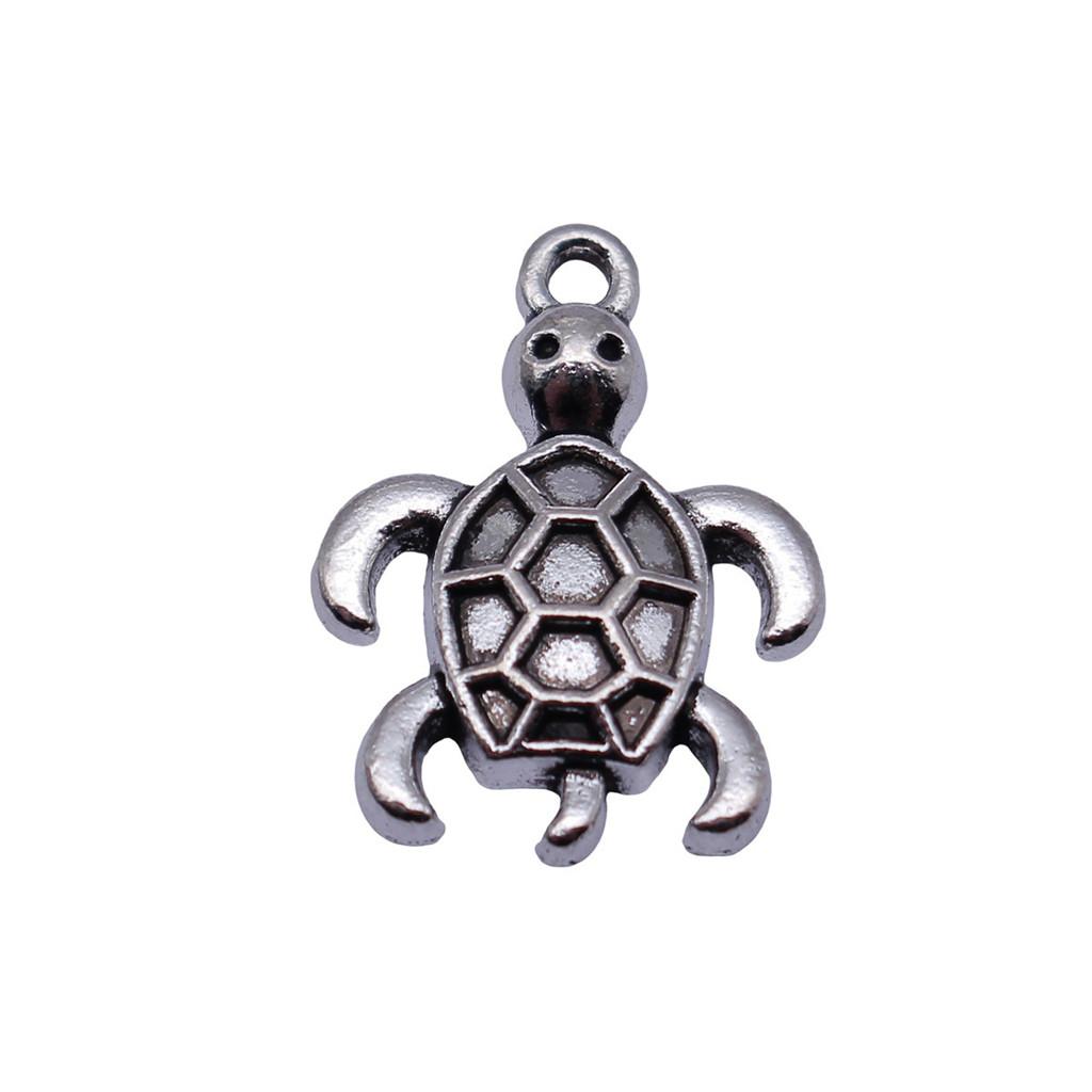 Turtle Charms Antique Bronze Silver Pendants For Animal Themed Jewelry Making