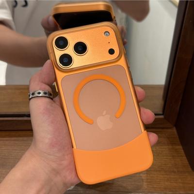 Splicing 2IN1 Magnetic Wireless Charging Case For iPhone 17 16 15 14 13 Pro Max For Magsafe Matte Translucent Hard Couple Cover