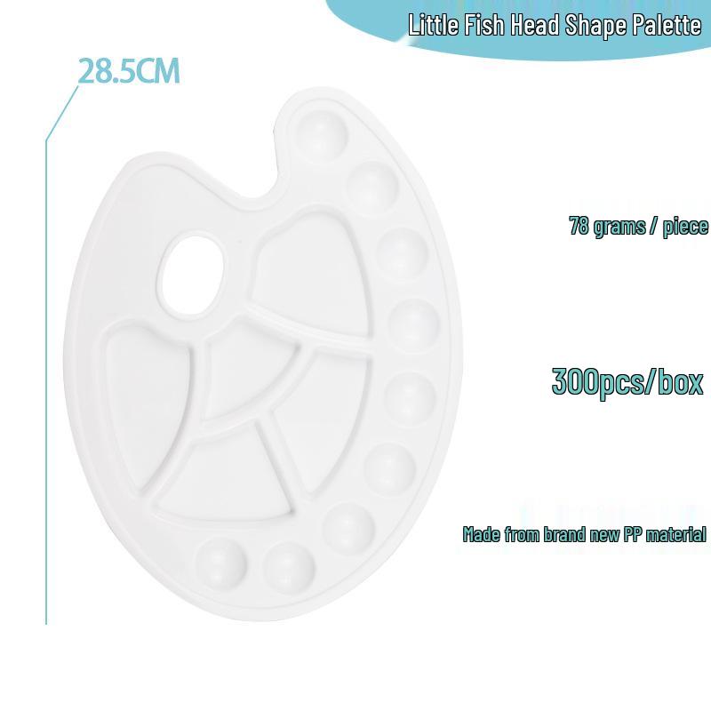 Пластиковая овальная палитра для смешивания красок (акварель и масло), 14 лунок, многоразовая, для рисования своими руками