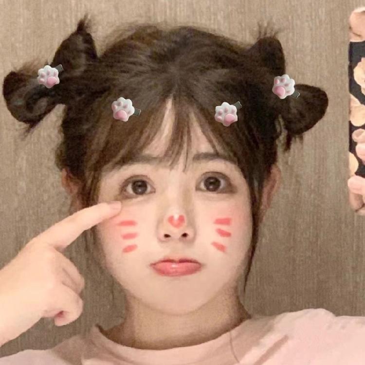 Sweet Girls Hair Clip Mini Cat Paw Shape Hairpin for Carnival Christmas Party